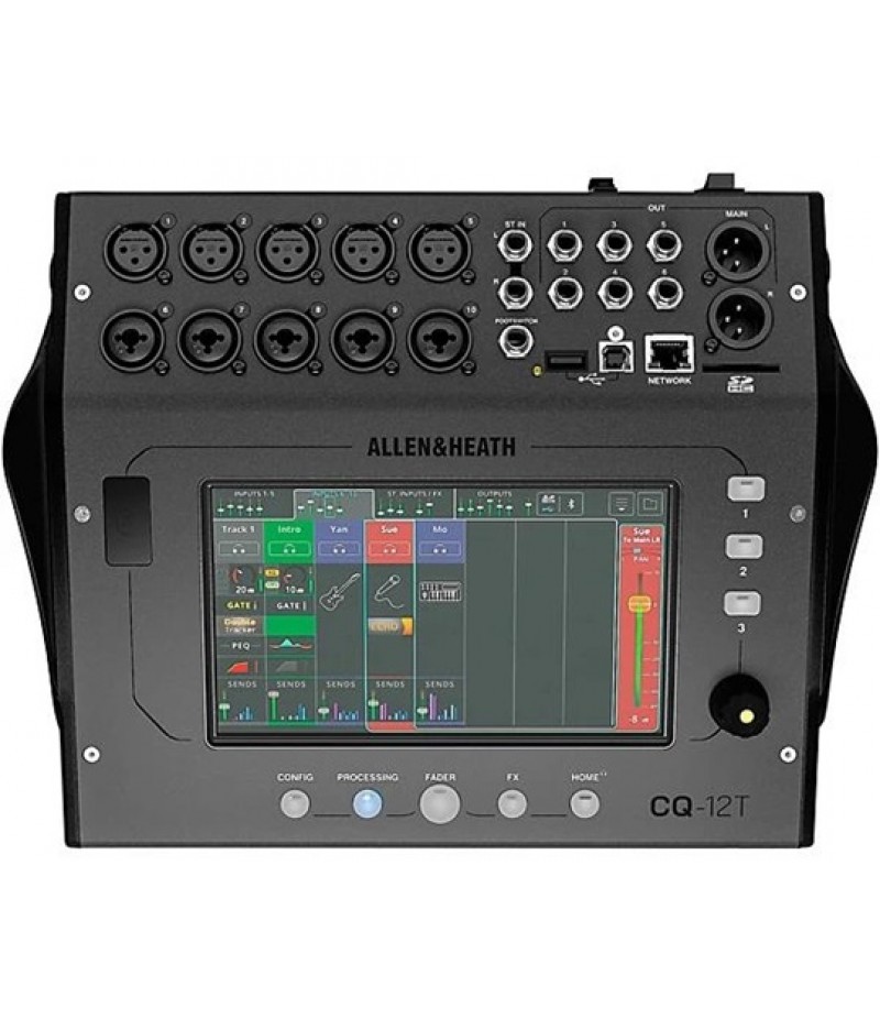 Allen & Heath CQ-12T Digital Mixer With 7" Touchscreen and Bluetooth Connectivity