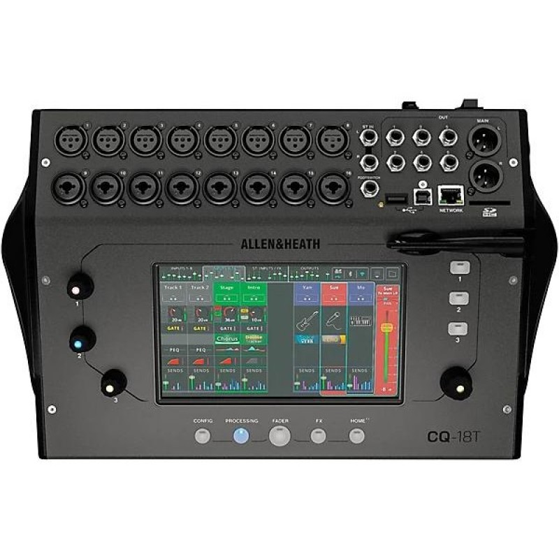 Allen & Heath CQ-18T Digital Mixer With 7" Touchscreen, Wi-Fi & Bluetooth Connectivity