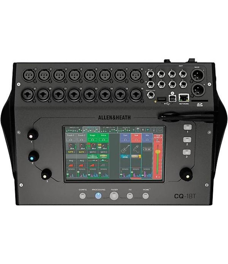 Allen & Heath CQ-18T Digital Mixer With 7" Touchscreen, Wi-Fi & Bluetooth Connectivity