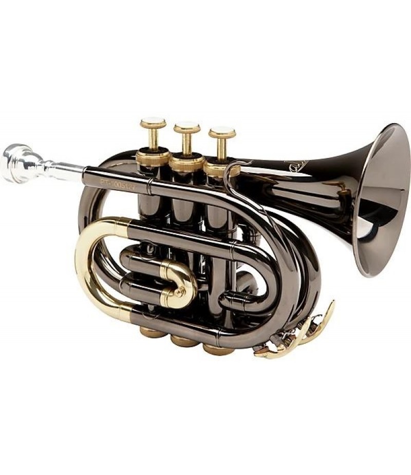 Allora MXPT-5801-BK Black Nickel Series Pocket Trumpet Black Nickel