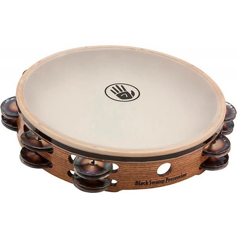 Black Swamp Percussion SoundArt Series Double Row 10" Tambourine with Remo Head 10 in. Chromium 25