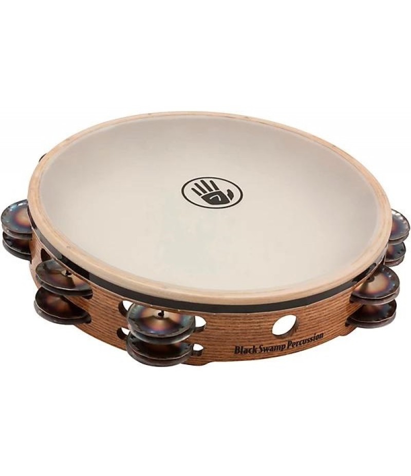 Black Swamp Percussion SoundArt Series Double Row 10" Tambourine with Remo Head 10 in. Chromium 25