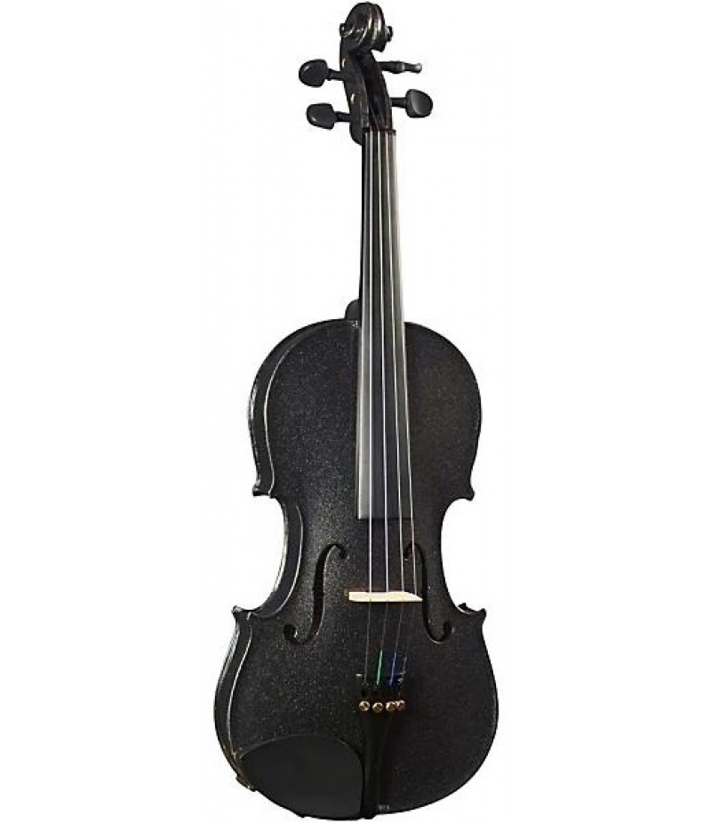 Cremona SV-130BK Series Sparkling Black Violin Outfit 4/4 Size