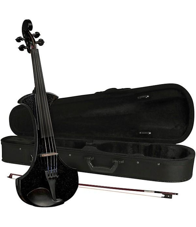 Cremona SV-180BKE Premier Student Electric Violin Outfit 4/4 Metallic Black