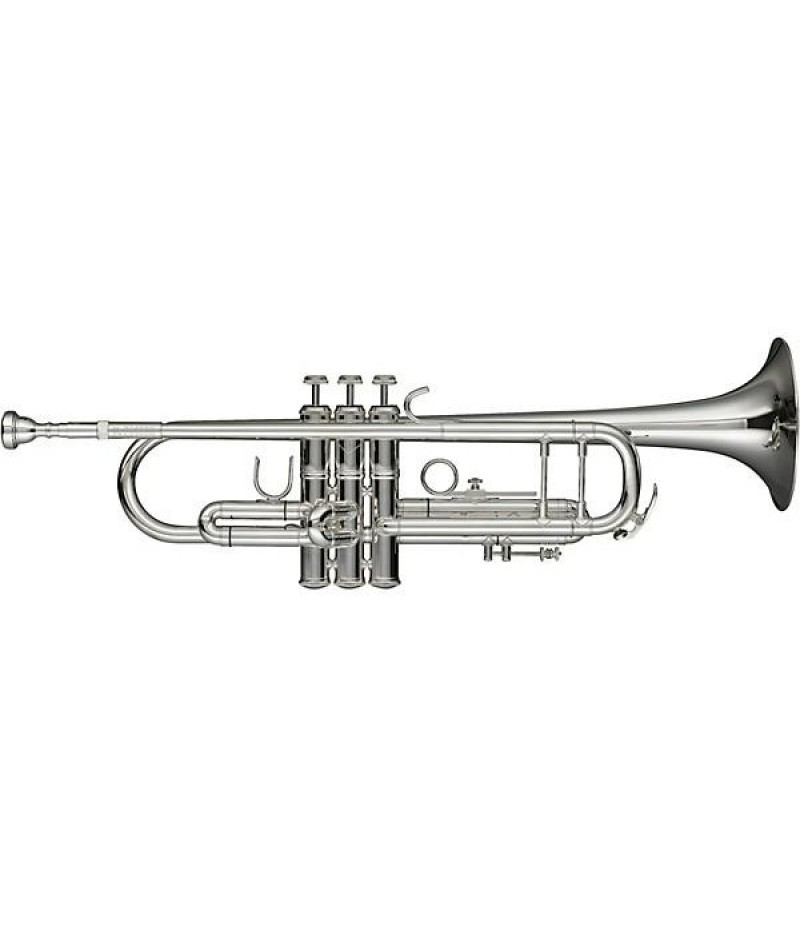 Levante LV-TR6301 Bb Professional Trumpet with Monel Valves - Silver Plated Silver plated Gold Brass Bell