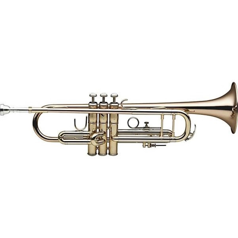 Levante LV-TR6305 Bb Professional Trumpet with Monel Valves - Gold Brass Clear Lacquer Gold Brass Bell