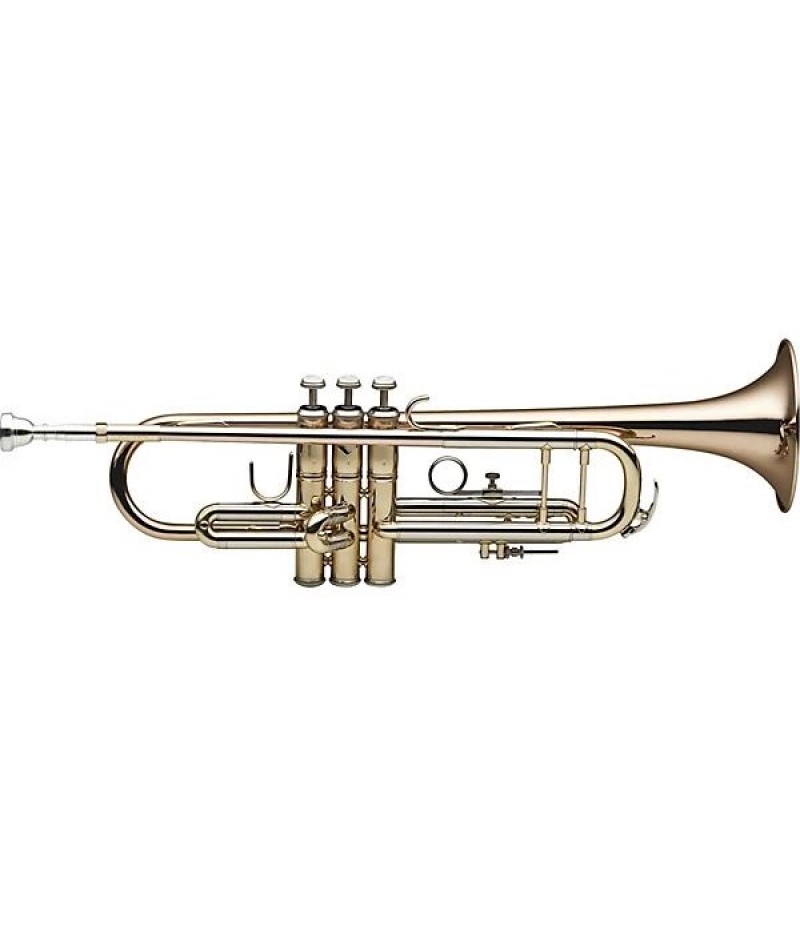 Levante LV-TR6305 Bb Professional Trumpet with Monel Valves - Gold Brass Clear Lacquer Gold Brass Bell