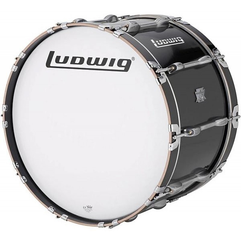 Ludwig Ultimate Marching Bass Drum - Black 26 in.