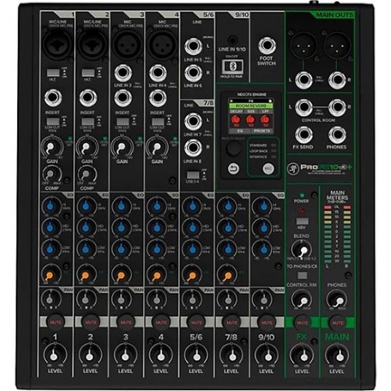 Mackie ProFX10v3+ 10-Channel Analog Mixer With Enhanced FX, USB Recording Modes and Bluetooth