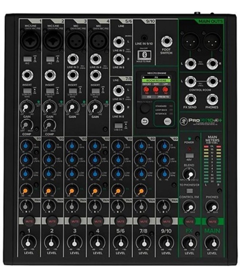 Mackie ProFX10v3+ 10-Channel Analog Mixer With Enhanced FX, USB Recording Modes and Bluetooth