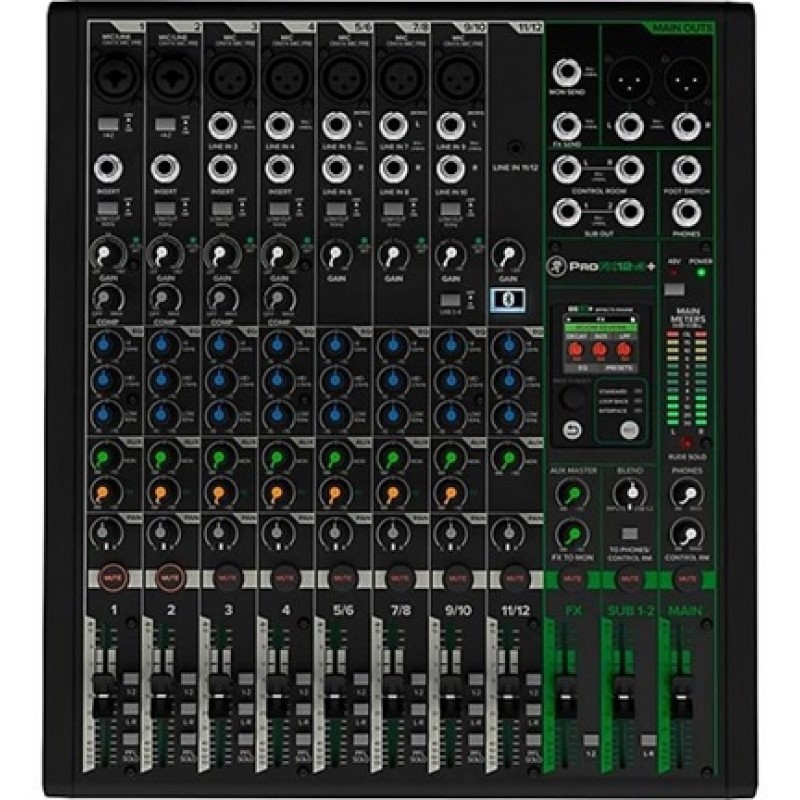 Mackie ProFX12v3+ 12-Channel Analog Mixer With Enhanced FX, USB Recording Modes and Bluetooth