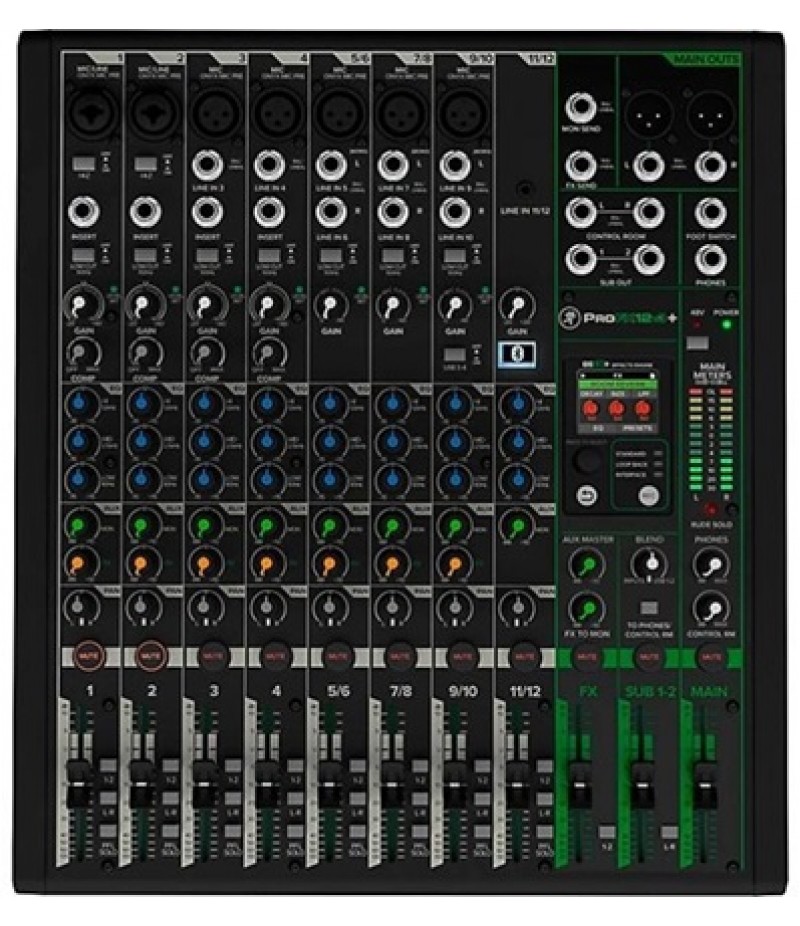 Mackie ProFX12v3+ 12-Channel Analog Mixer With Enhanced FX, USB Recording Modes and Bluetooth