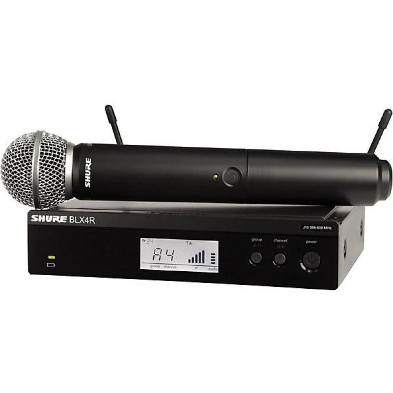 Shure BLX24R/SM58 Wireless System With Rackmountable Receiver and SM58 Microphone Capsule Band H9