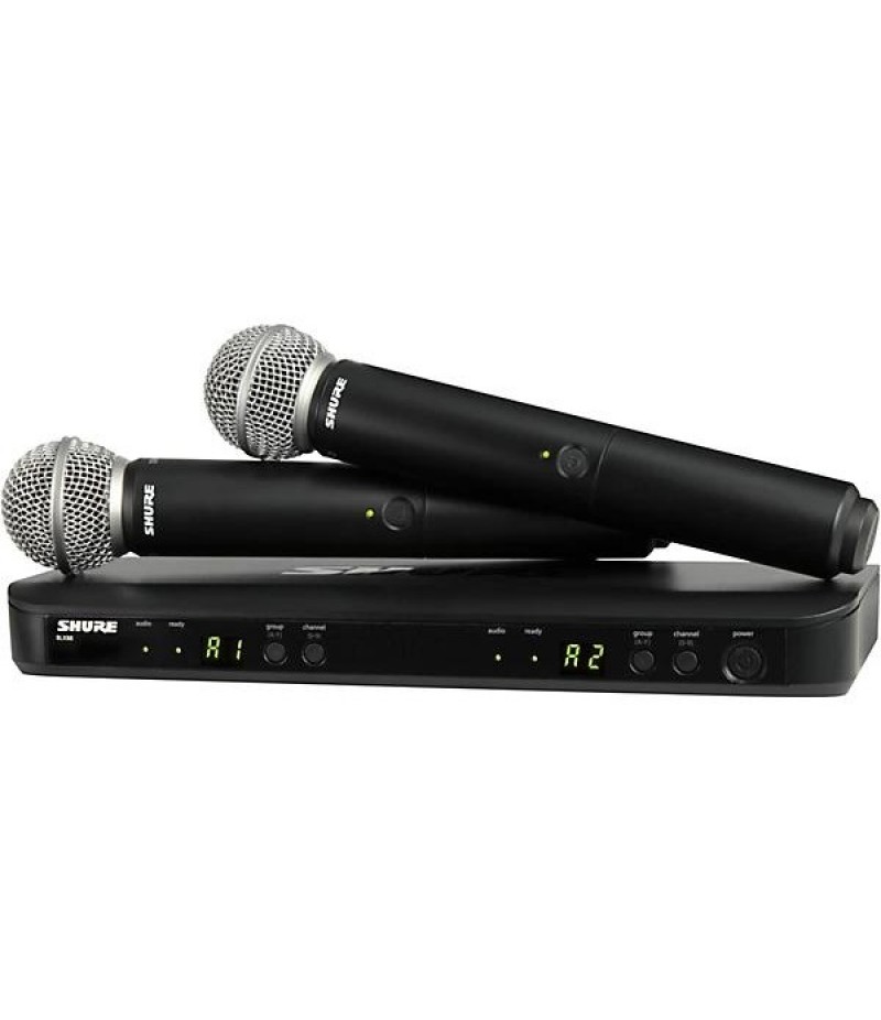 Shure BLX288/SM58 Wireless Dual Vocal System With Two SM58 Handheld Transmitters Band H11