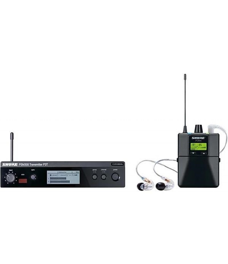 Shure PSM 300 Wireless Personal Monitoring System With SE215-CL Earphones Band G20 Clear