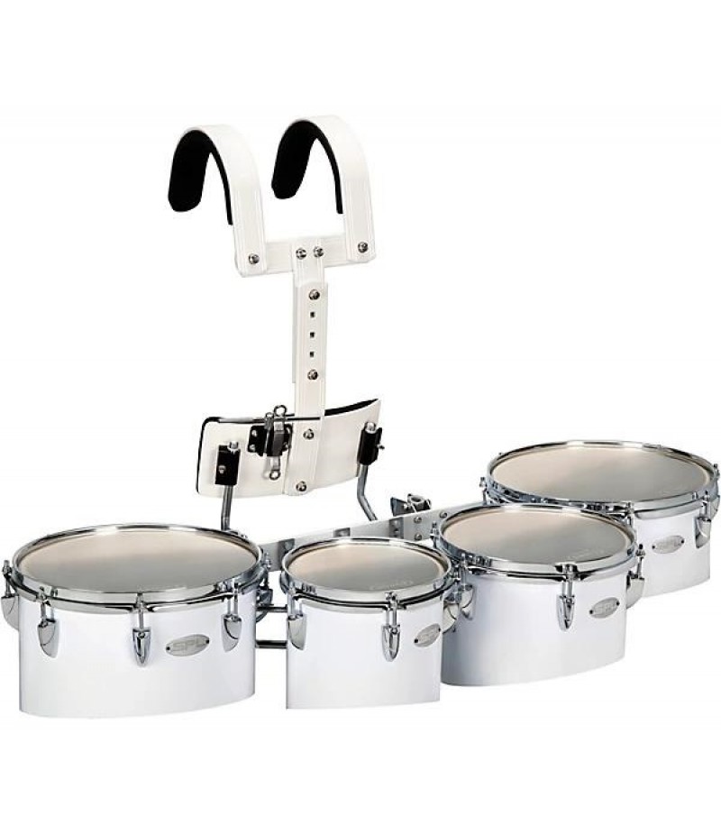 Sound Percussion Labs Birch Marching Quads with Carrier 8/10/12/13 White