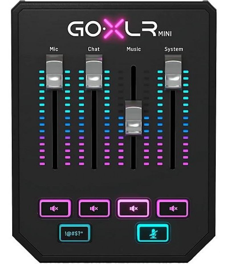 TC Helicon GoXLR Mini - Mixer and USB Audio Interface for Streamers, Gamers and Podcasters