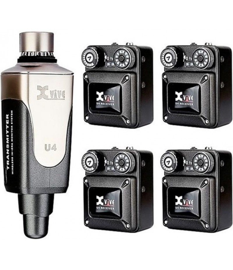 Xvive U4 In-Ear Wireless Monitor System With Transmitter and 4 Receivers