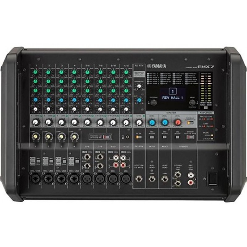 Yamaha EMX7 12-Input Powered Mixer With Dual 710-Watt Amp