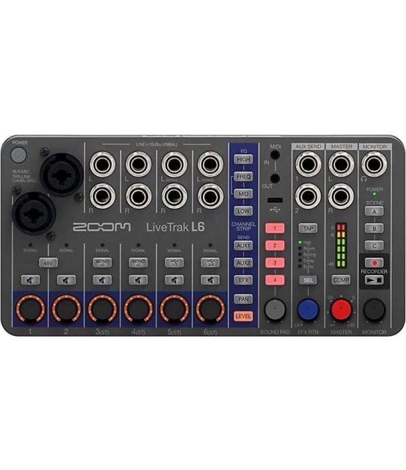 Zoom LiveTrak L-6 10-Channel Mixer & Recorder