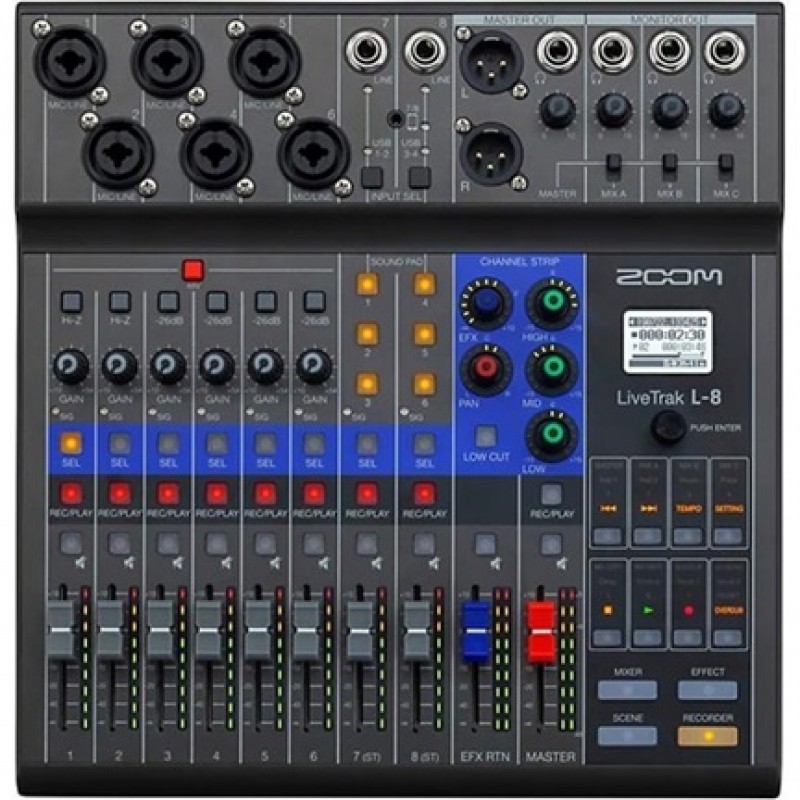 Zoom LiveTrak L-8 8-Channel Mixer